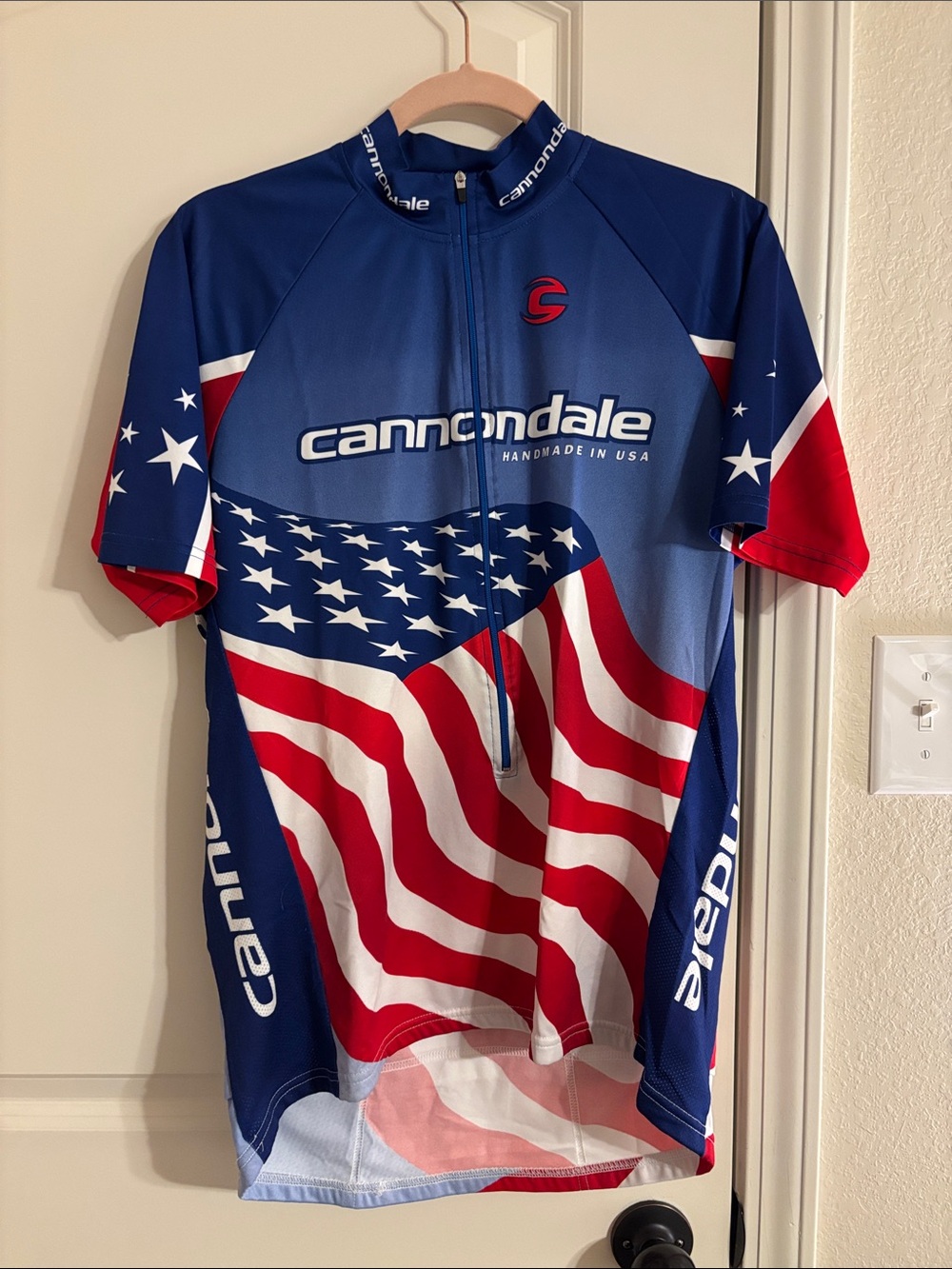 Cannondale Men’s Blue & Red American Flag Cycling Jersey